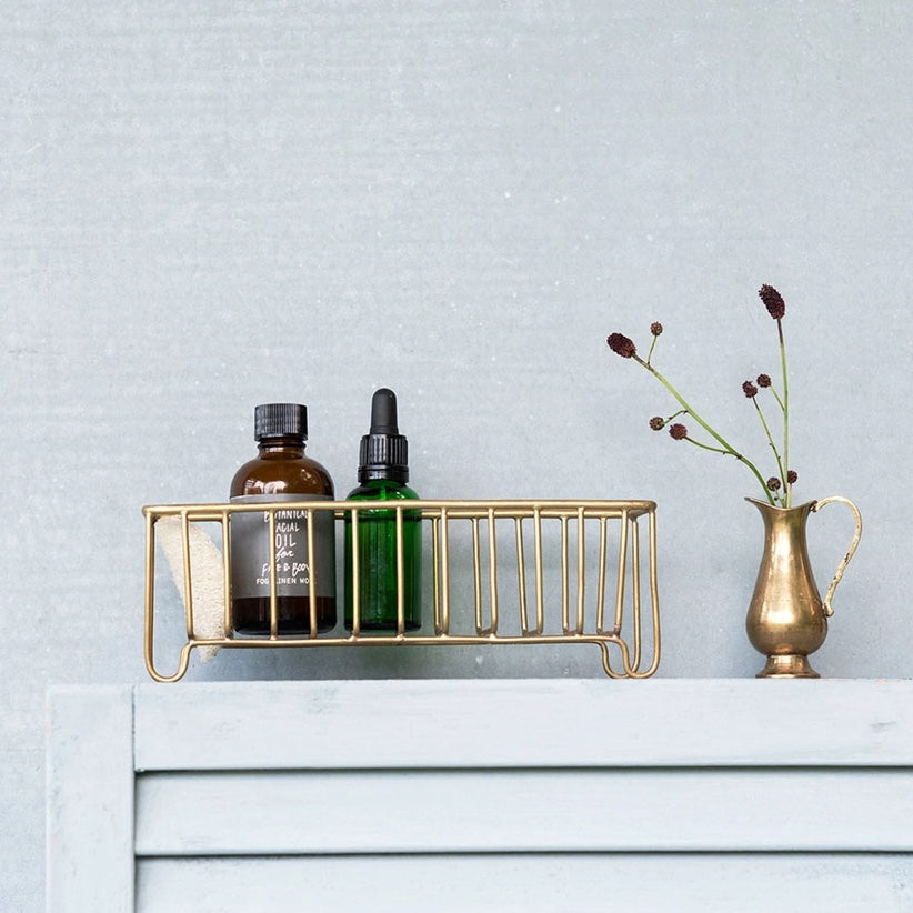 Brass Wire Slender Basket